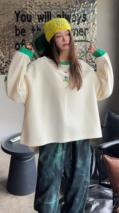 🄶🅁🄾🅄🄽🄳♾🅉🄴🅁🄾25-26SS♾無性別穿搭OverSize美式新款嘻哈雙袖字母長袖上衣T-SHIRT(現貨優惠)