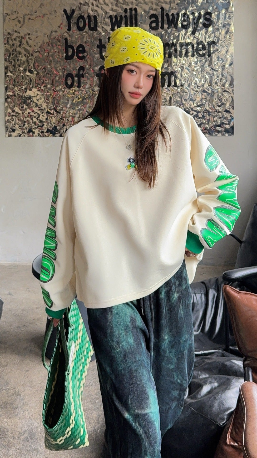 🄶🅁🄾🅄🄽🄳♾🅉🄴🅁🄾25-26SS♾無性別穿搭OverSize美式新款嘻哈雙袖字母長袖上衣T-SHIRT(現貨優惠)