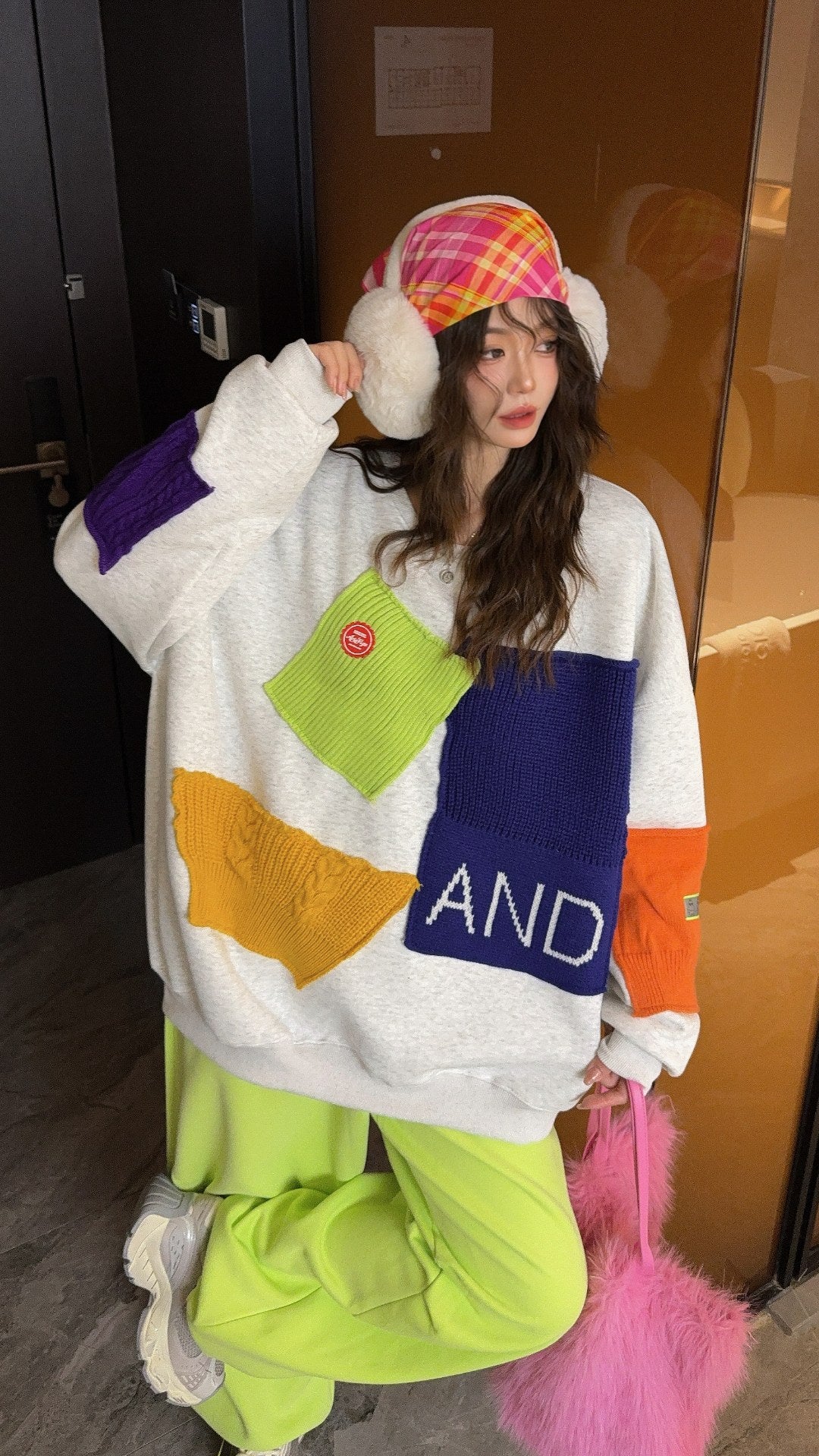 🄶🅁🄾🅄🄽🄳♾🅉🄴🅁🄾25-26SS♾無性別穿搭OverSize美式新款不規則補丁圓領長袖上衣T-SHIRT