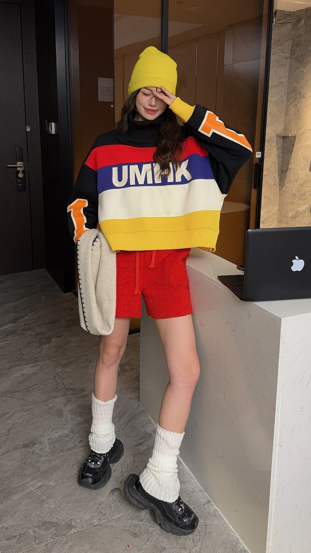 🄶🅁🄾🅄🄽🄳♾🅉🄴🅁🄾25-26SS♾無性別穿搭OverSize美式新款糖果拚色亮彩圓領長袖上衣T-SHIRT