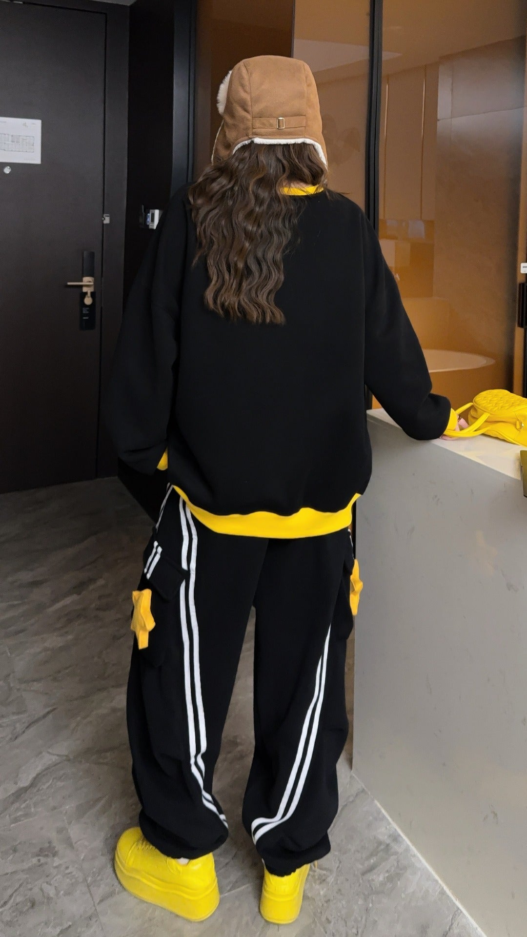 🄶🅁🄾🅄🄽🄳♾🅉🄴🅁🄾25-26SS♾無性別穿搭OverSize美式新款立體星星雙色圓領長袖運動套裝