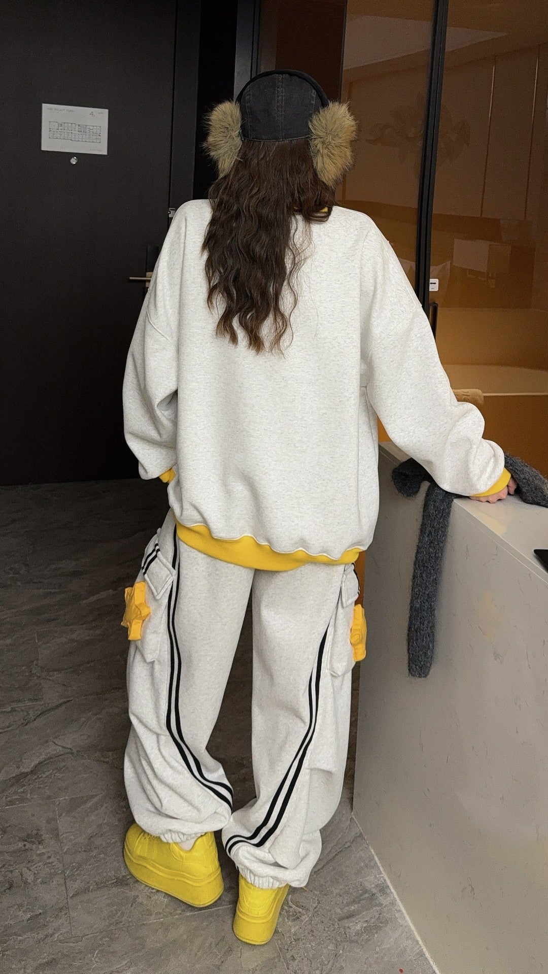 🄶🅁🄾🅄🄽🄳♾🅉🄴🅁🄾25-26SS♾無性別穿搭OverSize美式新款立體星星雙色圓領長袖運動套裝