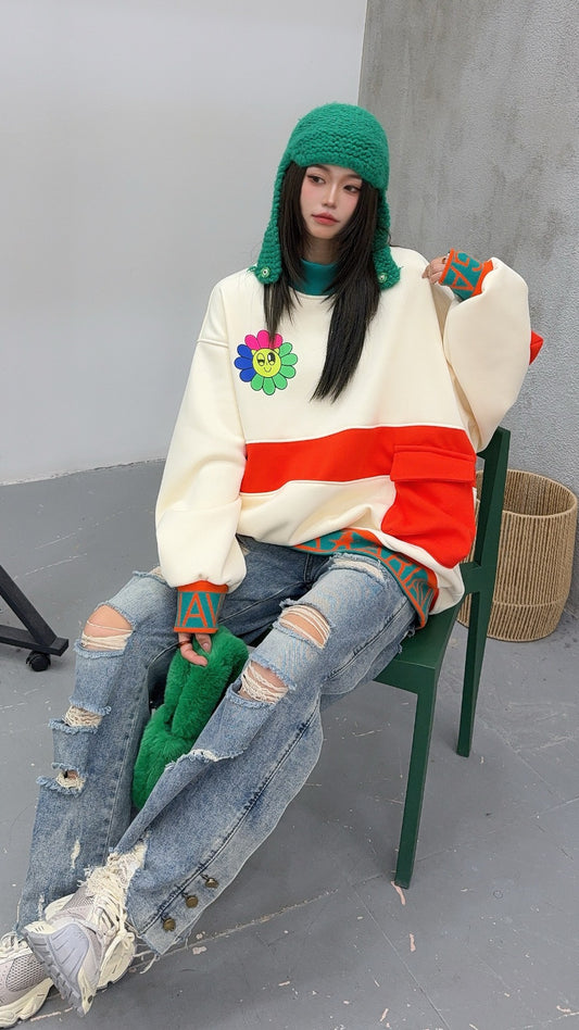 🄶🅁🄾🅄🄽🄳♾🅉🄴🅁🄾25-26SS♾無性別穿搭OverSize美式新款簡約中領多口袋圓領長袖T-SHIRT(加厚加絨)🔥