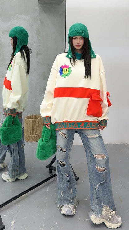 🄶🅁🄾🅄🄽🄳♾🅉🄴🅁🄾25-26SS♾無性別穿搭OverSize美式新款簡約中領多口袋圓領長袖T-SHIRT(加厚加絨)🔥