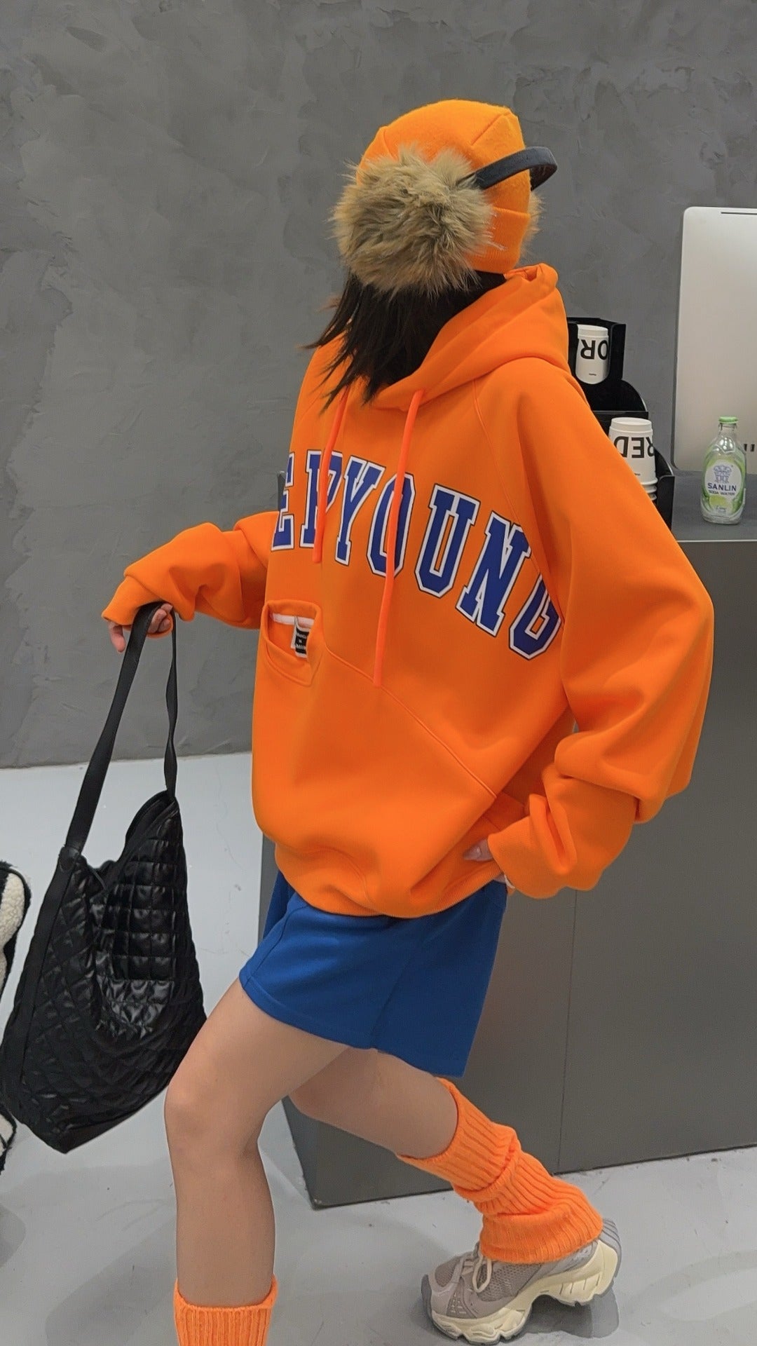 🄶🅁🄾🅄🄽🄳♾🅉🄴🅁🄾25-26SS♾無性別穿搭OverSize美式新款簡約字母大學風連帽長袖T-SHIRT(加厚加絨)🔥