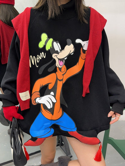 🄶🅁🄾🅄🄽🄳♾🅉🄴🅁🄾25-26SS♾無性別穿搭OverSize美式新款復古立體狗狗中高領長袖大學T-SHIRT(加厚加絨)🔥