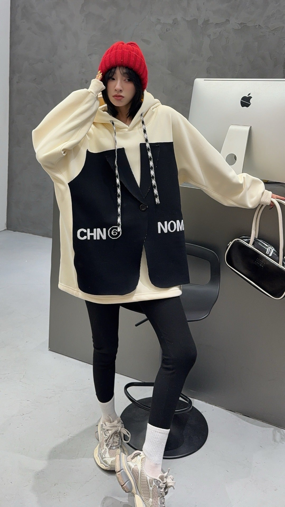 🄶🅁🄾🅄🄽🄳♾🅉🄴🅁🄾25-26SS♾無性別穿搭OverSize美式新款偽西裝連帽長袖T-SHIRT(加厚加絨)🔥