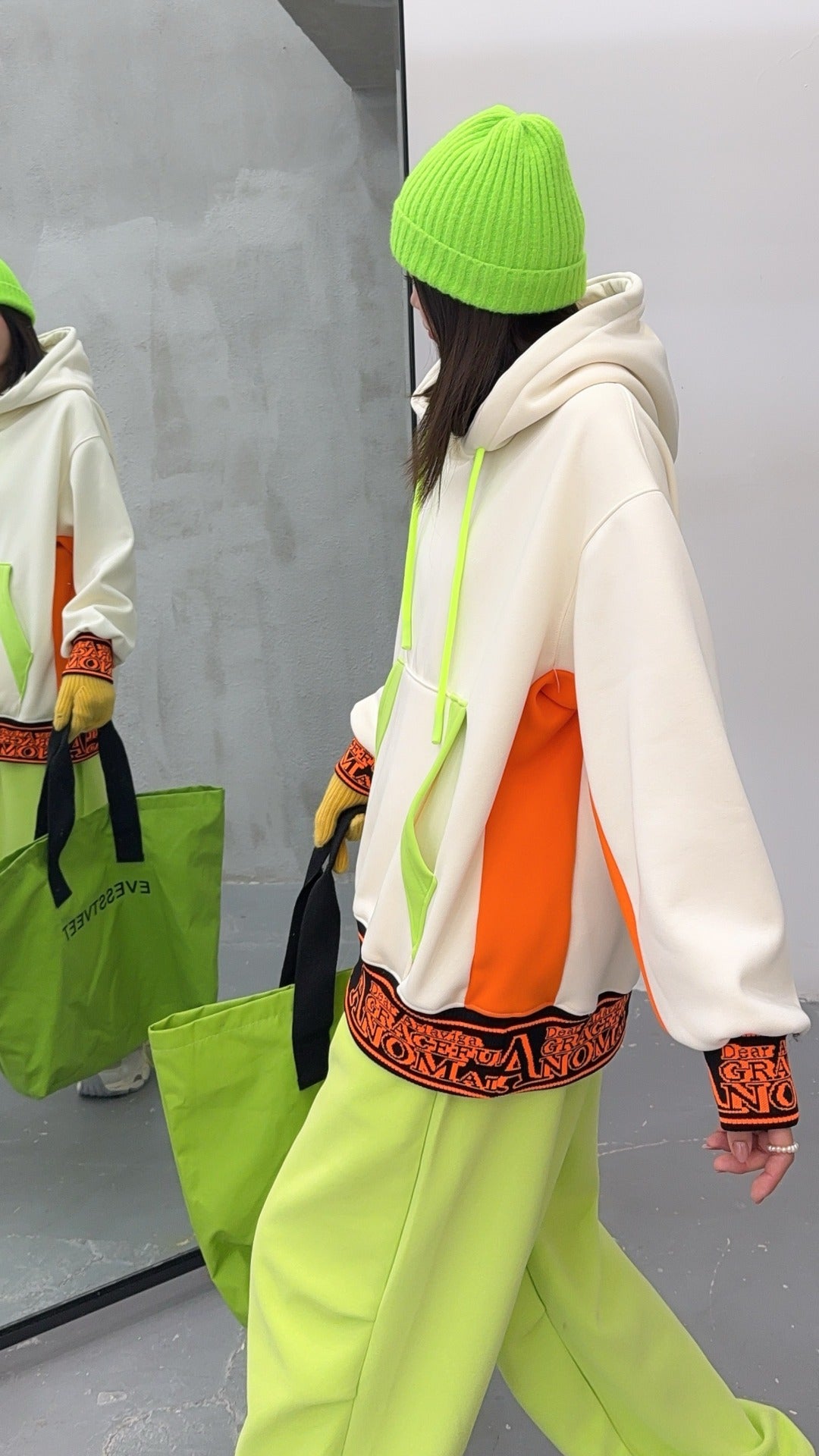 🄶🅁🄾🅄🄽🄳♾🅉🄴🅁🄾25-26SS♾無性別穿搭OverSize美式新款反差線條字母連帽長袖T-SHIRT(加厚加絨)🔥