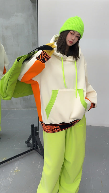 🄶🅁🄾🅄🄽🄳♾🅉🄴🅁🄾25-26SS♾無性別穿搭OverSize美式新款反差線條字母連帽長袖T-SHIRT(加厚加絨)🔥