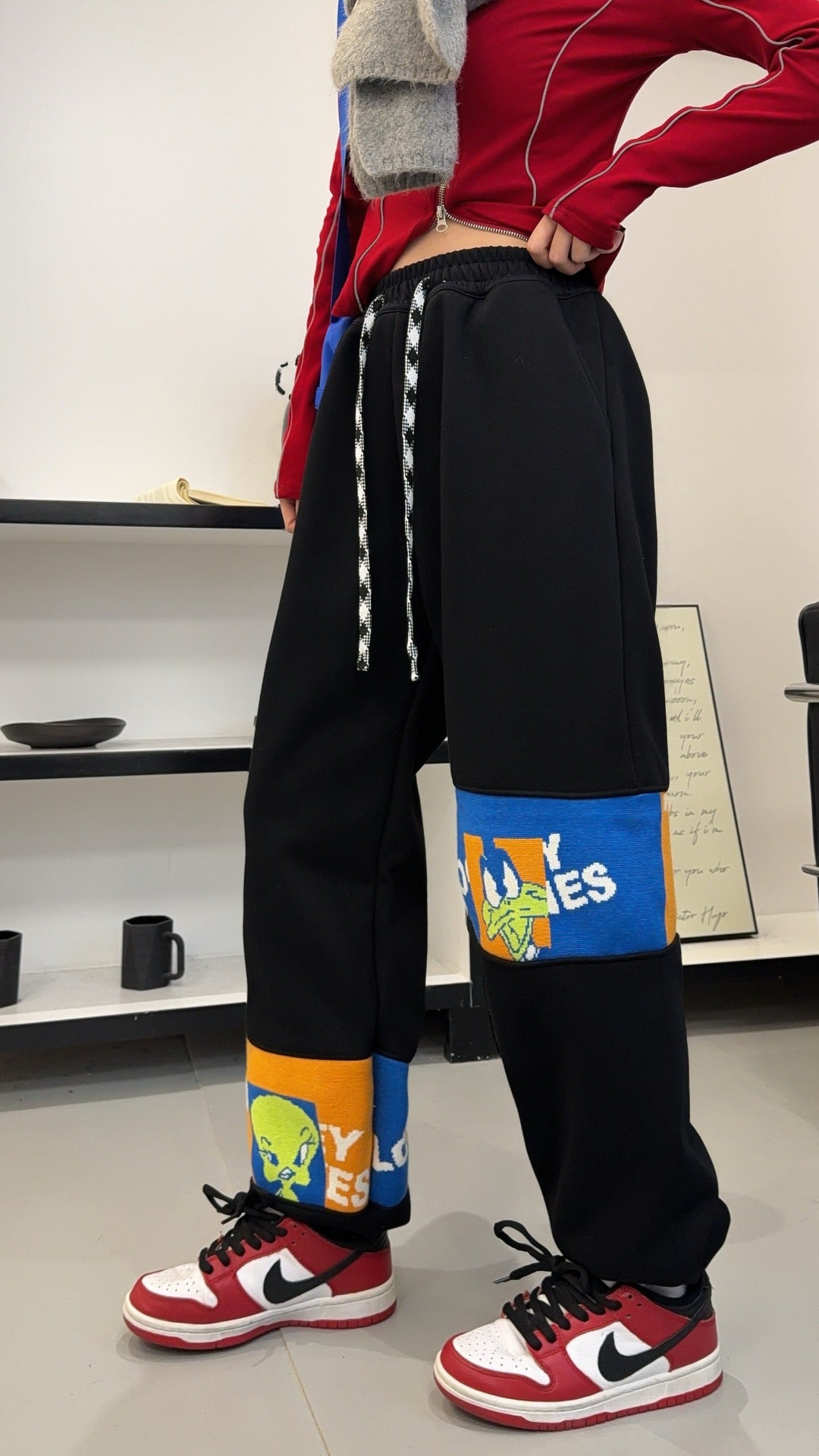 🄶🅁🄾🅄🄽🄳♾🅉🄴🅁🄾25-26SS♾無性別穿搭OverSize美式新款卡通毛巾布休閒長褲(現貨優惠)