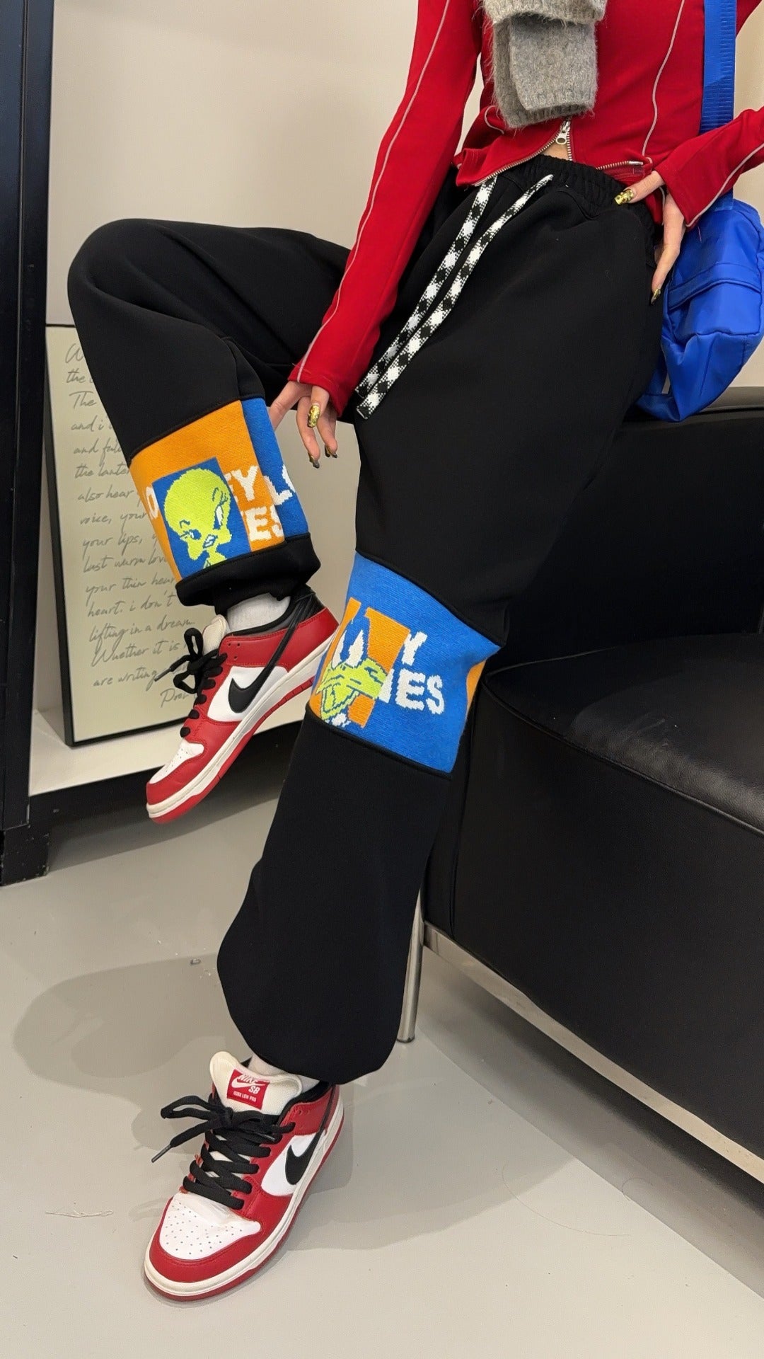 🄶🅁🄾🅄🄽🄳♾🅉🄴🅁🄾25-26SS♾無性別穿搭OverSize美式新款卡通毛巾布休閒長褲(現貨優惠)