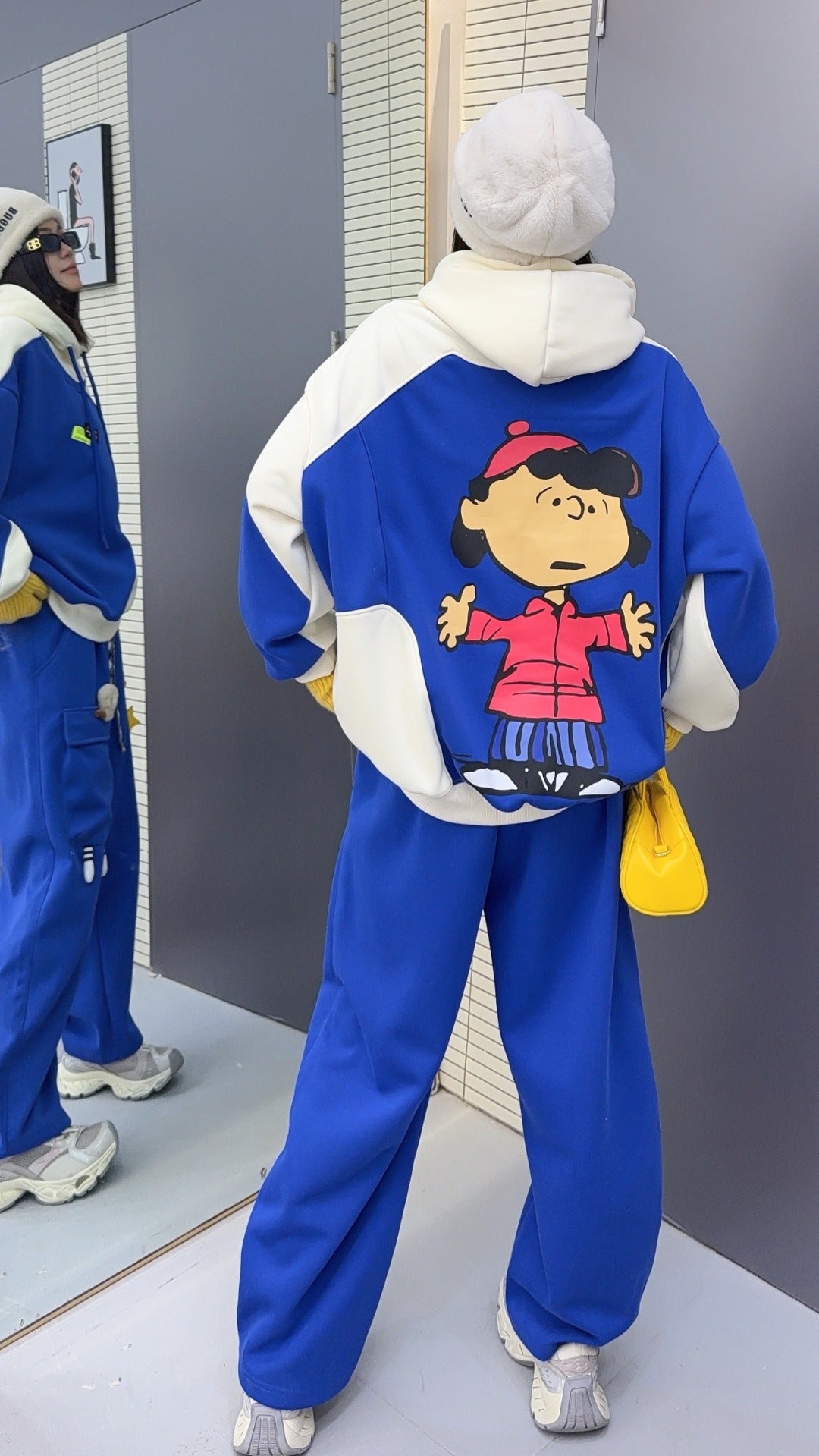 🄶🅁🄾🅄🄽🄳♾🅉🄴🅁🄾25-26SS♾無性別穿搭OverSize美式新款潮流卡通長袖連帽運動套裝(加厚加絨)🔥
