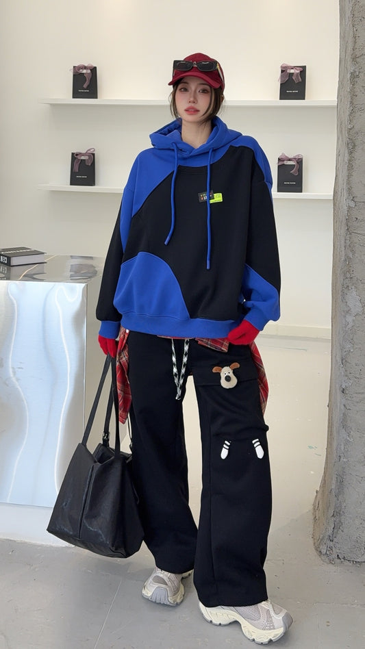 🄶🅁🄾🅄🄽🄳♾🅉🄴🅁🄾25-26SS♾無性別穿搭OverSize美式新款潮流卡通長袖連帽運動套裝(加厚加絨)🔥