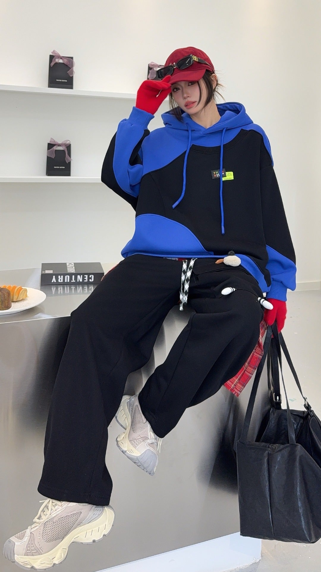 🄶🅁🄾🅄🄽🄳♾🅉🄴🅁🄾25-26SS♾無性別穿搭OverSize美式新款潮流卡通長袖連帽運動套裝(加厚加絨)🔥