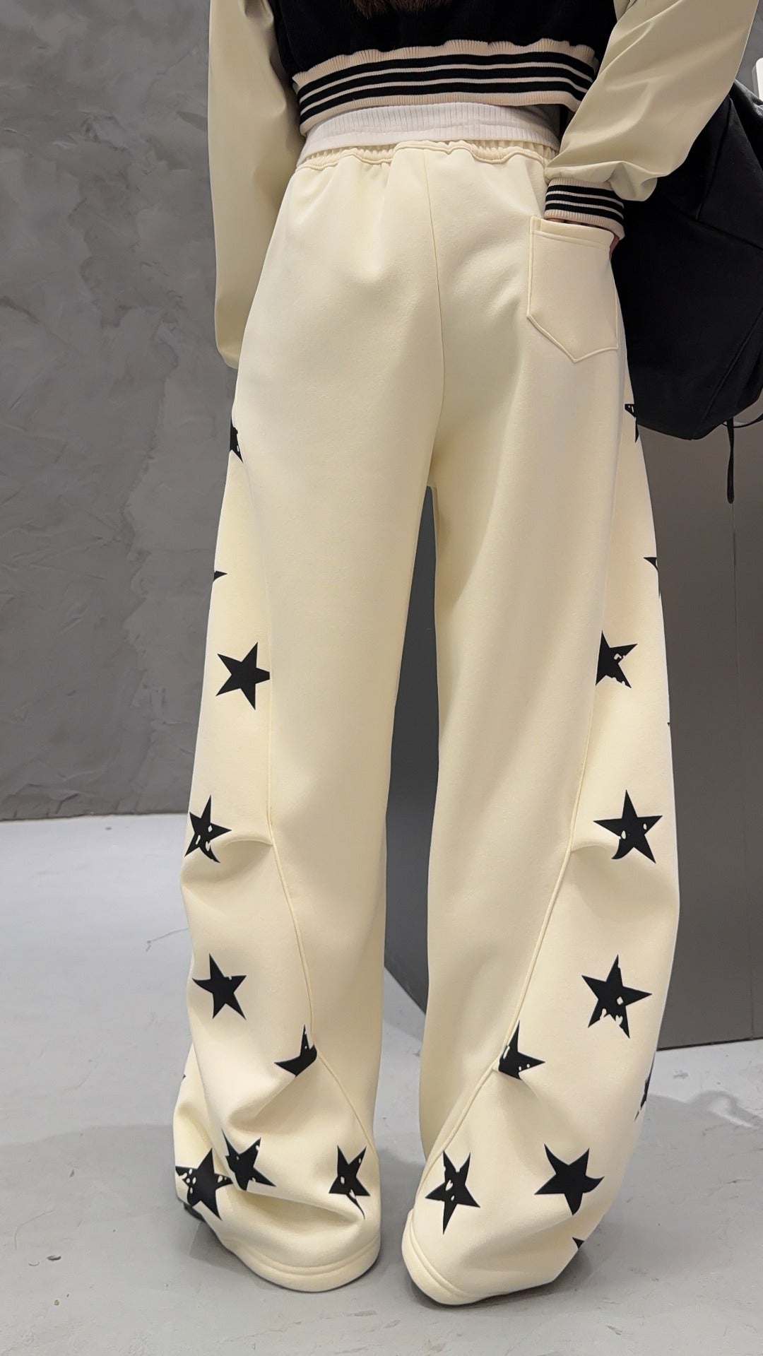 🄶🅁🄾🅄🄽🄳♾🅉🄴🅁🄾25-26SS♾無性別穿搭OverSize美式新款星星寬口休閒長褲