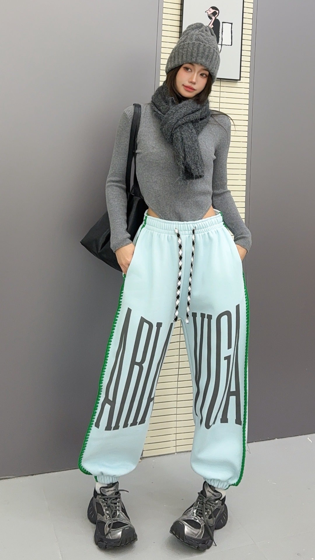 🄶🅁🄾🅄🄽🄳♾🅉🄴🅁🄾25-26SS♾無性別穿搭OverSize美式變色拉鍊字母休閒長褲