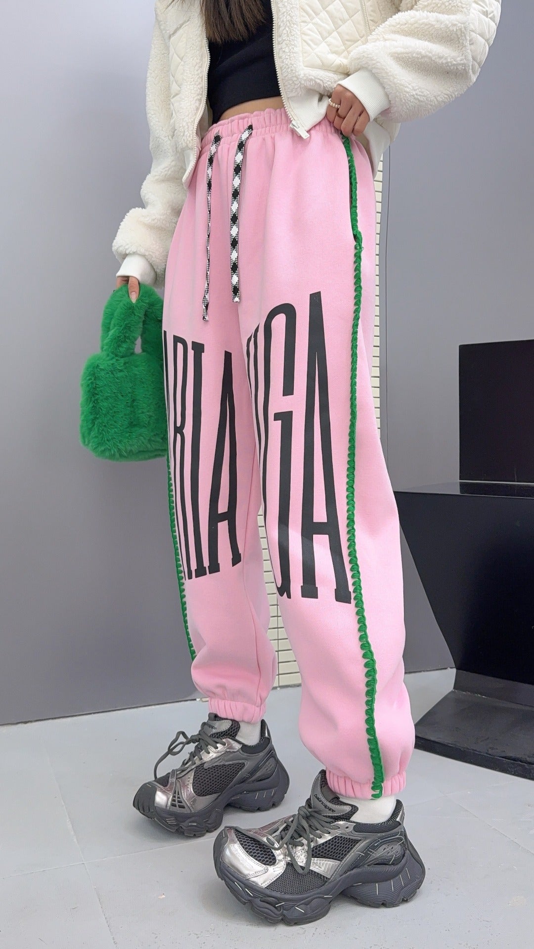 🄶🅁🄾🅄🄽🄳♾🅉🄴🅁🄾25-26SS♾無性別穿搭OverSize美式變色拉鍊字母休閒長褲