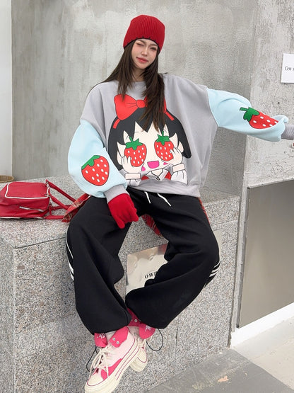 🄶🅁🄾🅄🄽🄳♾🅉🄴🅁🄾25-26SS♾無性別穿搭OverSize美式新款草莓小孩子上衣T-SHIRT(加厚加絨)🔥