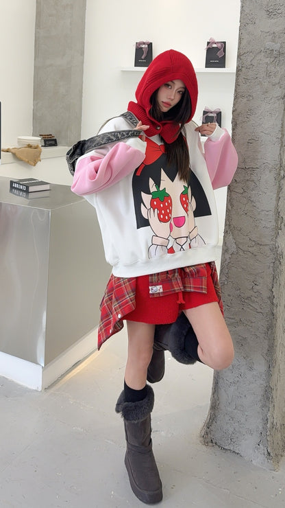 🄶🅁🄾🅄🄽🄳♾🅉🄴🅁🄾25-26SS♾無性別穿搭OverSize美式新款草莓小孩子上衣T-SHIRT(加厚加絨)🔥
