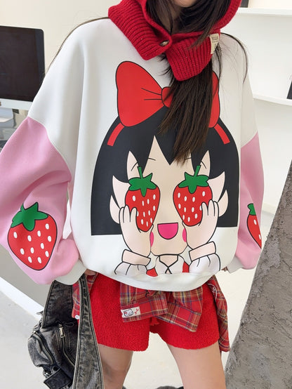 🄶🅁🄾🅄🄽🄳♾🅉🄴🅁🄾25-26SS♾無性別穿搭OverSize美式新款草莓小孩子上衣T-SHIRT(加厚加絨)🔥