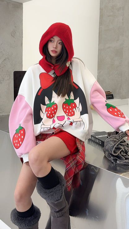 🄶🅁🄾🅄🄽🄳♾🅉🄴🅁🄾25-26SS♾無性別穿搭OverSize美式新款草莓小孩子上衣T-SHIRT(加厚加絨)🔥