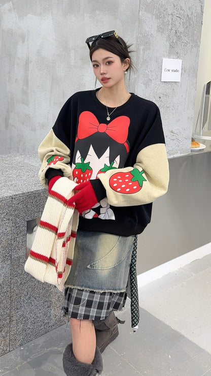 🄶🅁🄾🅄🄽🄳♾🅉🄴🅁🄾25-26SS♾無性別穿搭OverSize美式新款草莓小孩子上衣T-SHIRT(加厚加絨)🔥