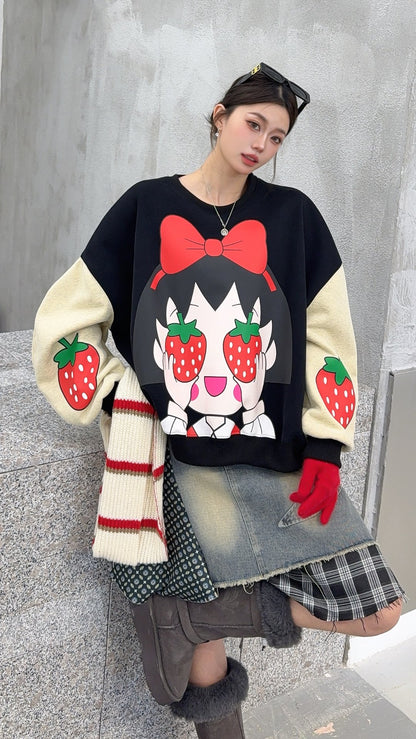 🄶🅁🄾🅄🄽🄳♾🅉🄴🅁🄾25-26SS♾無性別穿搭OverSize美式新款草莓小孩子上衣T-SHIRT(加厚加絨)🔥