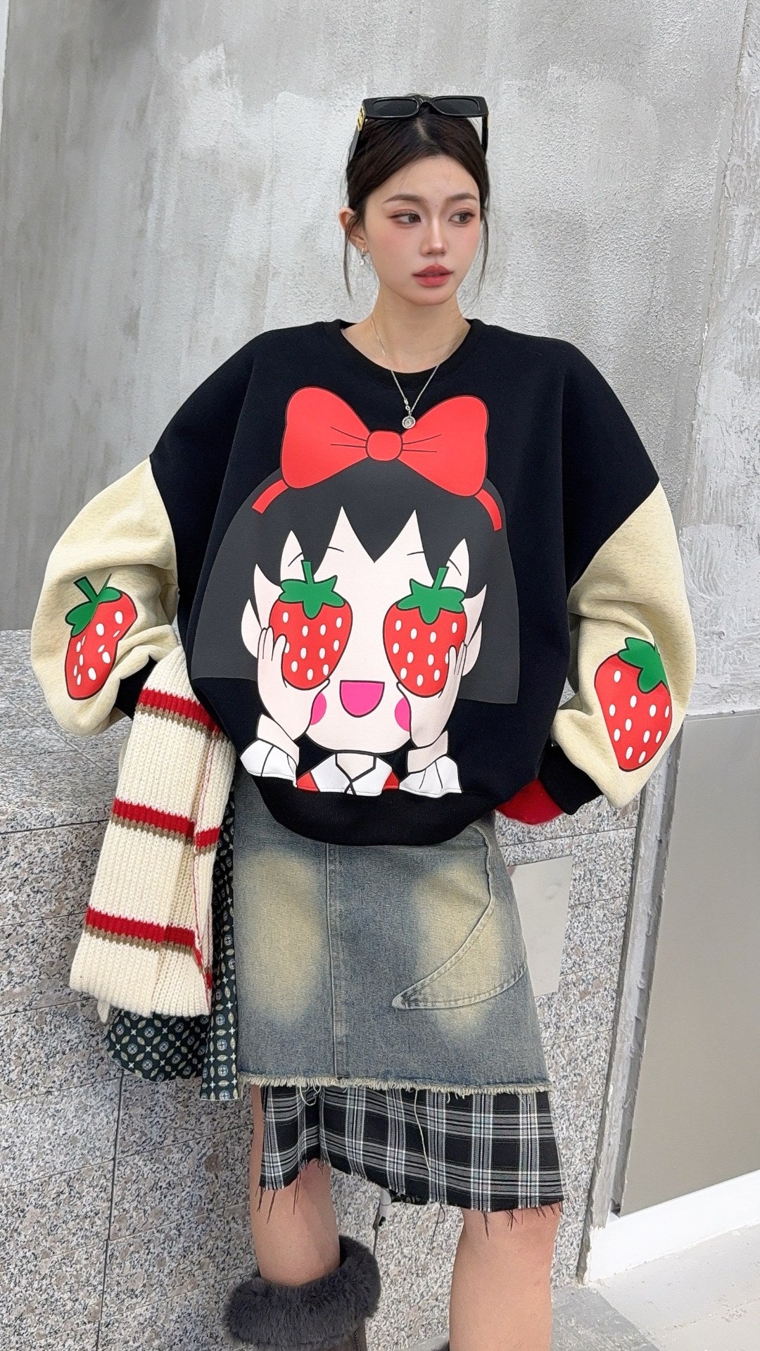 🄶🅁🄾🅄🄽🄳♾🅉🄴🅁🄾25-26SS♾無性別穿搭OverSize美式新款草莓小孩子上衣T-SHIRT(加厚加絨)🔥