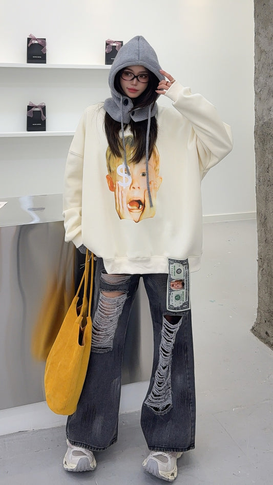 🄶🅁🄾🅄🄽🄳♾🅉🄴🅁🄾25-26SS♾無性別穿搭OverSize美式新款小鬼當家長袖上衣T-SHIRT