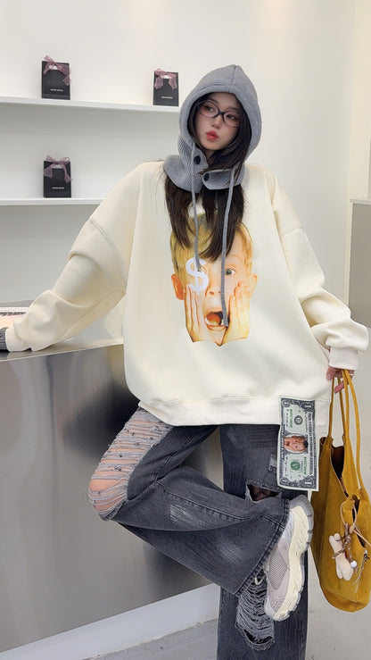 🄶🅁🄾🅄🄽🄳♾🅉🄴🅁🄾25-26SS♾無性別穿搭OverSize美式新款小鬼當家長袖上衣T-SHIRT