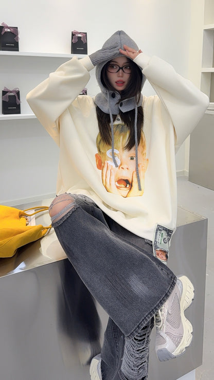 🄶🅁🄾🅄🄽🄳♾🅉🄴🅁🄾25-26SS♾無性別穿搭OverSize美式新款小鬼當家長袖上衣T-SHIRT