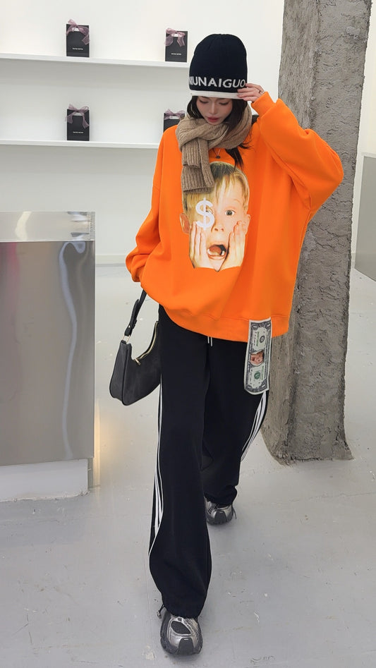 🄶🅁🄾🅄🄽🄳♾🅉🄴🅁🄾25-26SS♾無性別穿搭OverSize美式新款小鬼當家長袖上衣T-SHIRT