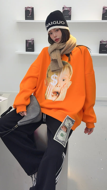 🄶🅁🄾🅄🄽🄳♾🅉🄴🅁🄾25-26SS♾無性別穿搭OverSize美式新款小鬼當家長袖上衣T-SHIRT