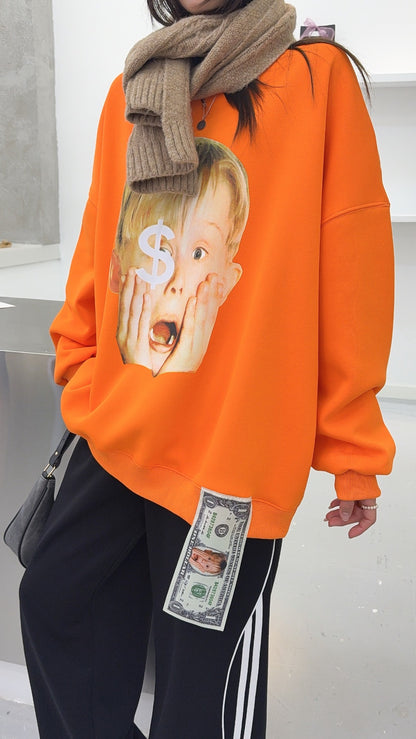 🄶🅁🄾🅄🄽🄳♾🅉🄴🅁🄾25-26SS♾無性別穿搭OverSize美式新款小鬼當家長袖上衣T-SHIRT