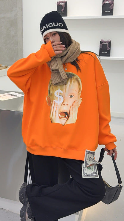 🄶🅁🄾🅄🄽🄳♾🅉🄴🅁🄾25-26SS♾無性別穿搭OverSize美式新款小鬼當家長袖上衣T-SHIRT