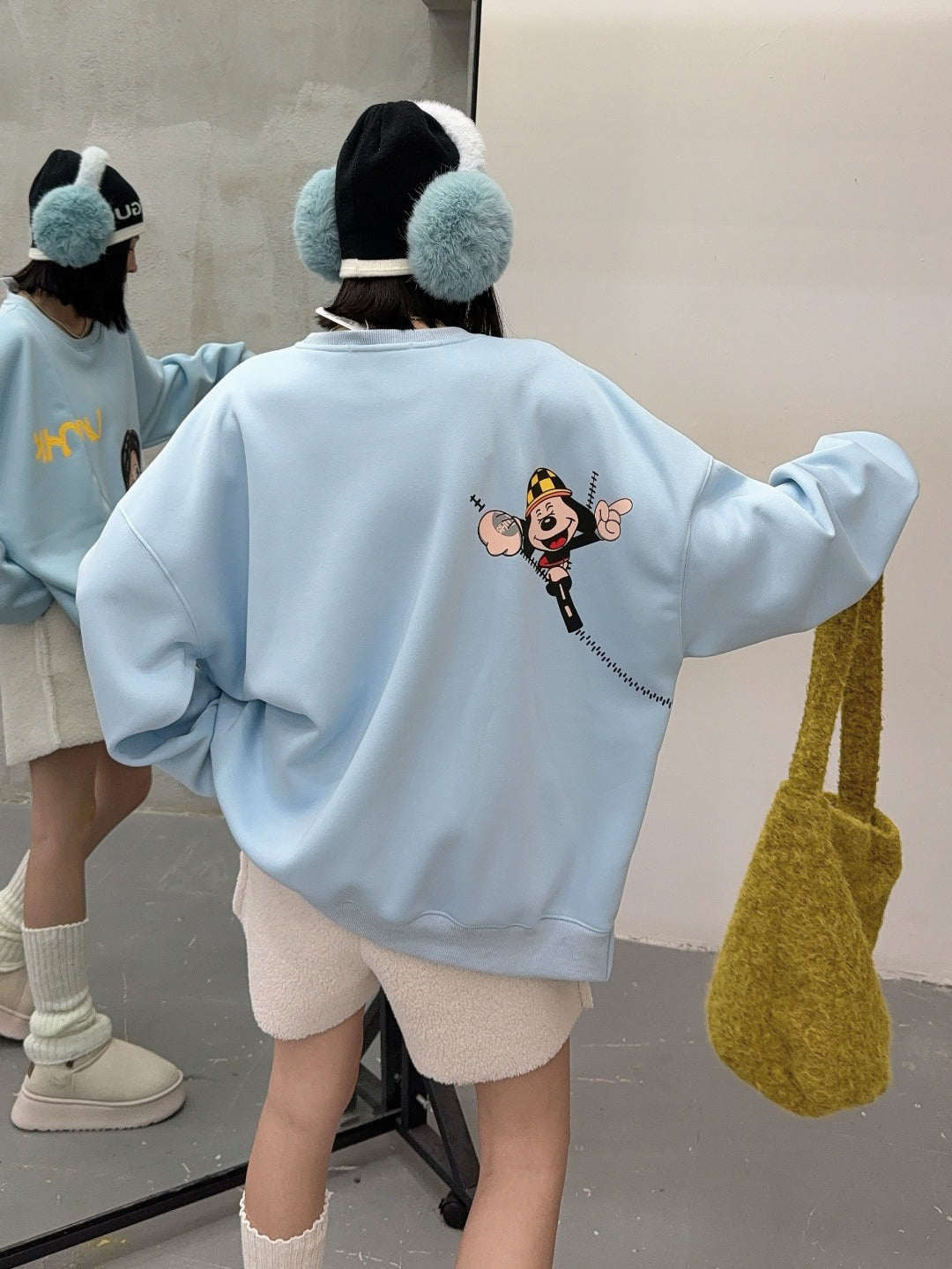 🄶🅁🄾🅄🄽🄳♾🅉🄴🅁🄾25-26SS♾無性別穿搭OverSize美式新款滿版狗狗長袖T-SHIRT(加厚加絨)🔥(現貨優惠)