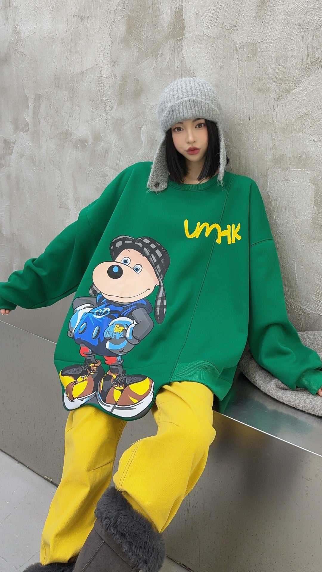 🄶🅁🄾🅄🄽🄳♾🅉🄴🅁🄾25-26SS♾無性別穿搭OverSize美式新款滿版狗狗長袖T-SHIRT(加厚加絨)🔥(現貨優惠)