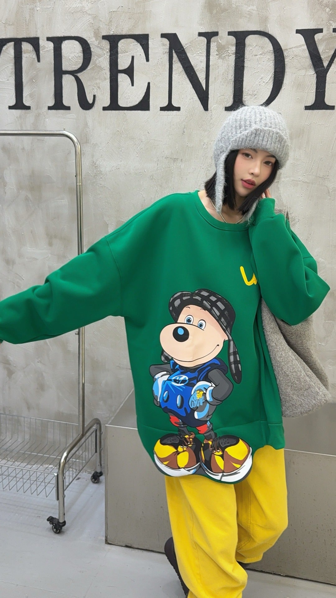 🄶🅁🄾🅄🄽🄳♾🅉🄴🅁🄾25-26SS♾無性別穿搭OverSize美式新款滿版狗狗長袖T-SHIRT(加厚加絨)🔥(現貨優惠)