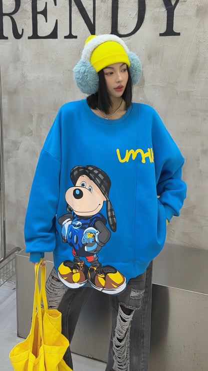 🄶🅁🄾🅄🄽🄳♾🅉🄴🅁🄾25-26SS♾無性別穿搭OverSize美式新款滿版狗狗長袖T-SHIRT(加厚加絨)🔥(現貨優惠)