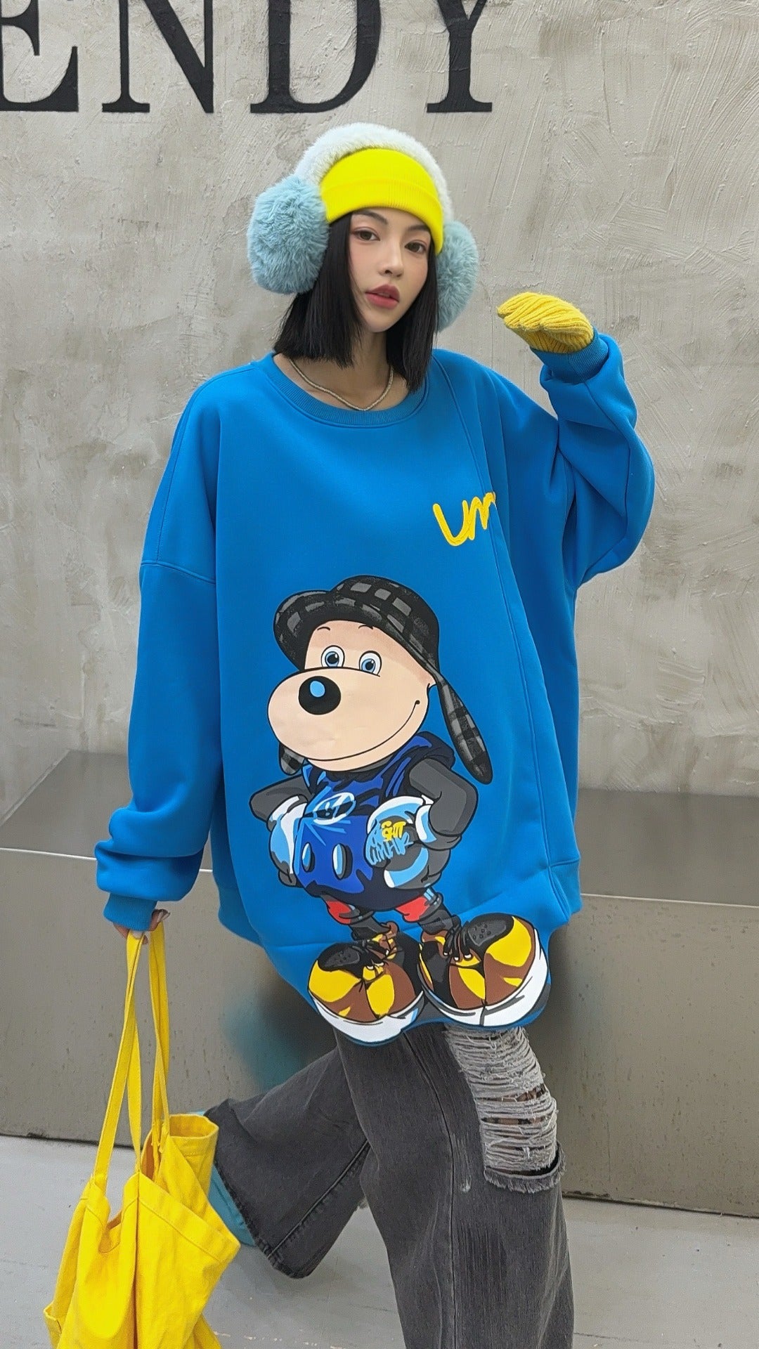 🄶🅁🄾🅄🄽🄳♾🅉🄴🅁🄾25-26SS♾無性別穿搭OverSize美式新款滿版狗狗長袖T-SHIRT(加厚加絨)🔥(現貨優惠)