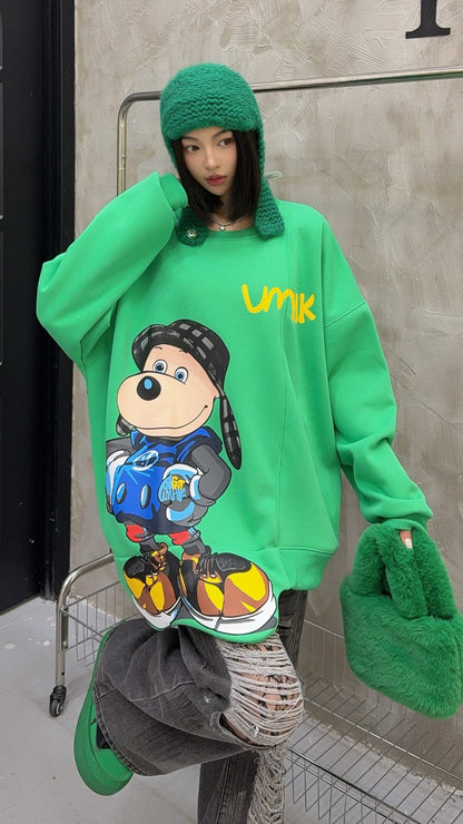 🄶🅁🄾🅄🄽🄳♾🅉🄴🅁🄾25-26SS♾無性別穿搭OverSize美式新款滿版狗狗長袖T-SHIRT(加厚加絨)🔥(現貨優惠)