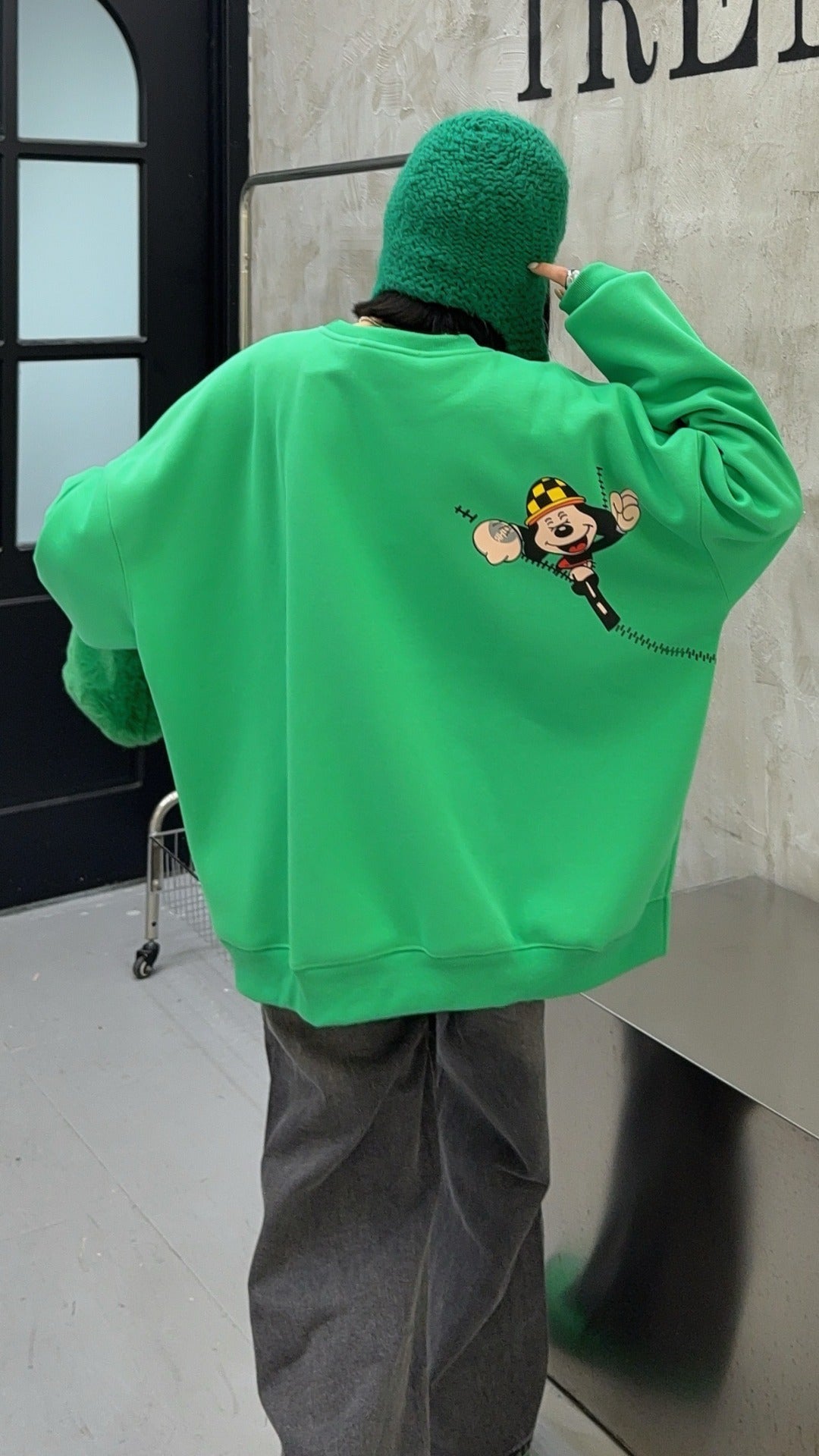 🄶🅁🄾🅄🄽🄳♾🅉🄴🅁🄾25-26SS♾無性別穿搭OverSize美式新款滿版狗狗長袖T-SHIRT(加厚加絨)🔥(現貨優惠)