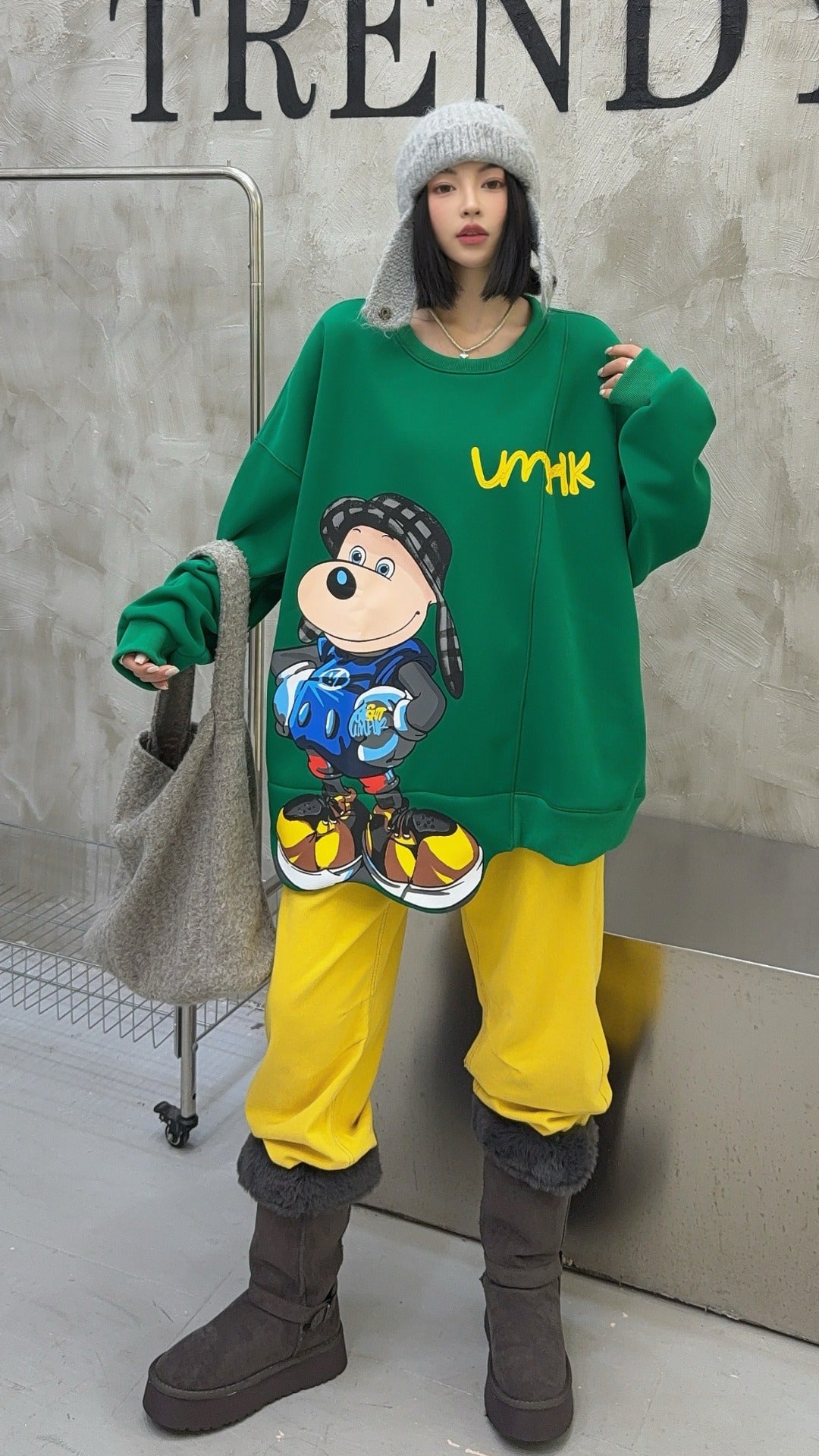 🄶🅁🄾🅄🄽🄳♾🅉🄴🅁🄾25-26SS♾無性別穿搭OverSize美式新款滿版狗狗長袖T-SHIRT(加厚加絨)🔥(現貨優惠)