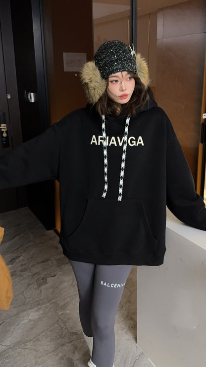 🄶🅁🄾🅄🄽🄳♾🅉🄴🅁🄾25-26SS♾無性別穿搭OverSize美式新款亮片老鷹連帽長袖上衣T-SHIRT(現貨優惠)