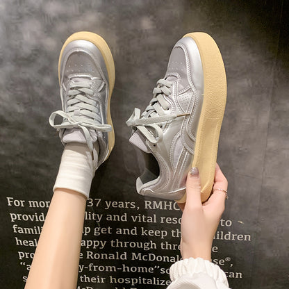 𝔾𝕣𝕠𝕦𝕟𝕕ℤ𝕖𝕣𝕠®－Flexing－shoes✥2024✥美式早秋少女系奶油底厚底網球運動鞋(35-40號)Q522