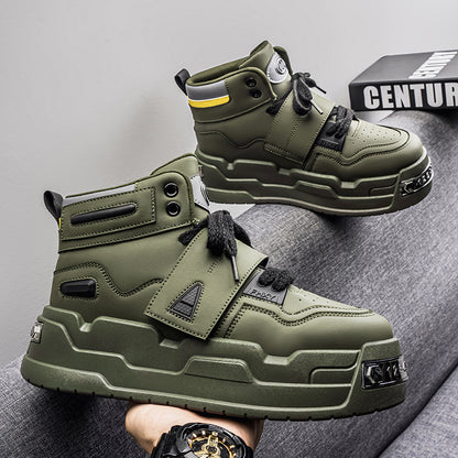 𝔾𝕣𝕠𝕦𝕟𝕕ℤ𝕖𝕣𝕠®－Flexing－shoes✥25-26✥美式秋冬新款復厚底中高筒龐克戰靴休閒鞋HC808