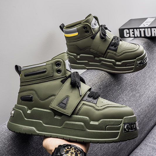 𝔾𝕣𝕠𝕦𝕟𝕕ℤ𝕖𝕣𝕠®－Flexing－shoes✥25-26✥美式秋冬新款復厚底中高筒龐克戰靴休閒鞋HC808