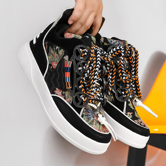 𝔾𝕣𝕠𝕦𝕟𝕕ℤ𝕖𝕣𝕠®－Flexing－shoes✥2025✥美式新款超浮誇中筒平底男女中性休閒滑板鞋1212(限量)