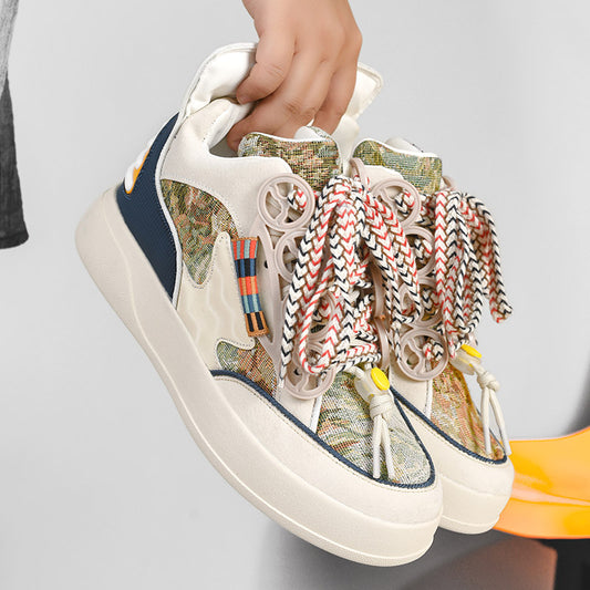 𝔾𝕣𝕠𝕦𝕟𝕕ℤ𝕖𝕣𝕠®－Flexing－shoes✥2025✥美式新款超浮誇中筒平底男女中性休閒滑板鞋1212(限量)