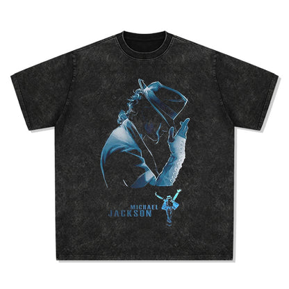 G.Z 邁阿密南岸✥𝔾𝕣𝕠𝕦𝕟𝕕ℤ𝕖𝕣𝕠®✥２０２4南裝大佬/美式嘻哈麥克傑克森寬鬆厚磅數純棉男女中性T-Shirt上衣